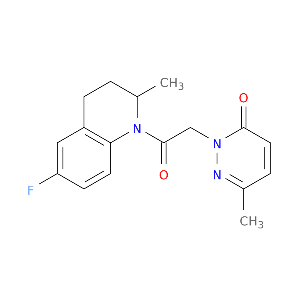 2-[2-(6-fluoro-2-methyl-1,2,3,4-tetrahydroquinolin-1-yl)-2-oxoethyl]-6-methyl-2,3-dihydropyridazin-3-one