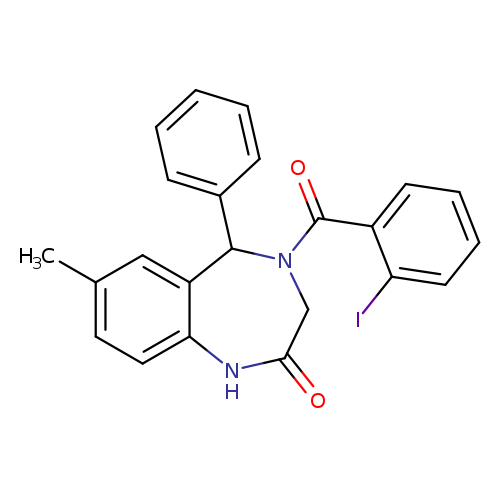 4-(2-iodobenzoyl)-7-methyl-5-phenyl-2,3,4,5-tetrahydro-1H-1,4-benzodiazepin-2-one