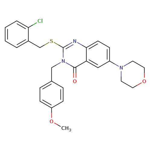 2-{[(2-chlorophenyl)methyl]sulfanyl}-3-[(4-methoxyphenyl)methyl]-6-(morpholin-4-yl)-3,4-dihydroquinazolin-4-one