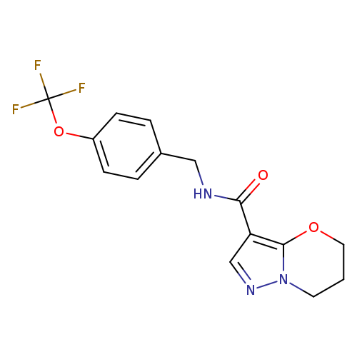 N-{[4-(trifluoromethoxy)phenyl]methyl}-5H,6H,7H-pyrazolo[3,2-b][1,3]oxazine-3-carboxamide