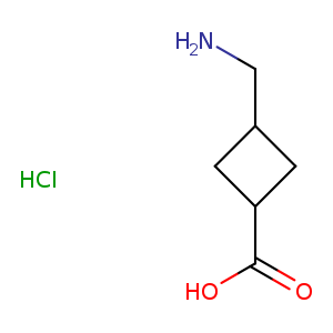 Cyclobutanecarboxylic acid, 3-(aminomethyl)-, hydrochloride (1:1)
