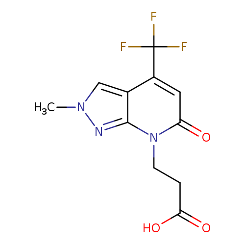 3-(2-Methyl-6-oxo-4-(trifluoromethyl)-2H-pyrazolo[3,4-b]pyridin-7(6H)-yl)propanoic acid