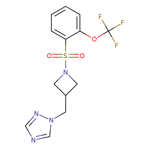 1-({1-[2-(trifluoromethoxy)benzenesulfonyl]azetidin-3-yl}methyl)-1H-1,2,4-triazole