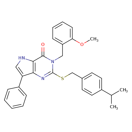 3-[(2-methoxyphenyl)methyl]-7-phenyl-2-({[4-(propan-2-yl)phenyl]methyl}sulfanyl)-3H,4H,5H-pyrrolo[3,2-d]pyrimidin-4-one