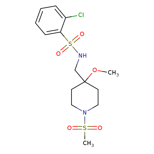 2-chloro-N-[(1-methanesulfonyl-4-methoxypiperidin-4-yl)methyl]benzene-1-sulfonamide