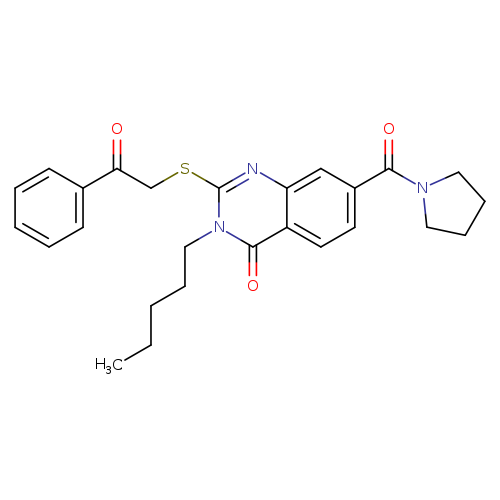 2-[(2-oxo-2-phenylethyl)sulfanyl]-3-pentyl-7-(pyrrolidine-1-carbonyl)-3,4-dihydroquinazolin-4-one