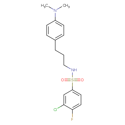 3-chloro-N-{3-[4-(dimethylamino)phenyl]propyl}-4-fluorobenzene-1-sulfonamide