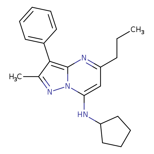 N-cyclopentyl-2-methyl-3-phenyl-5-propylpyrazolo[1,5-a]pyrimidin-7-amine