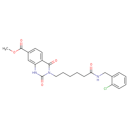 methyl 3-(5-{[(2-chlorophenyl)methyl]carbamoyl}pentyl)-2,4-dioxo-1,2,3,4-tetrahydroquinazoline-7-carboxylate