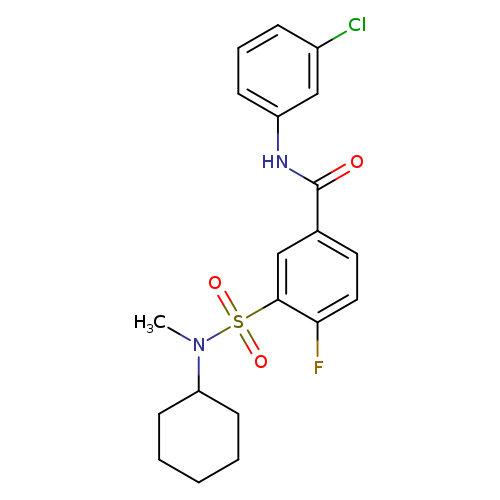 N-(3-chlorophenyl)-3-[cyclohexyl(methyl)sulfamoyl]-4-fluorobenzamide