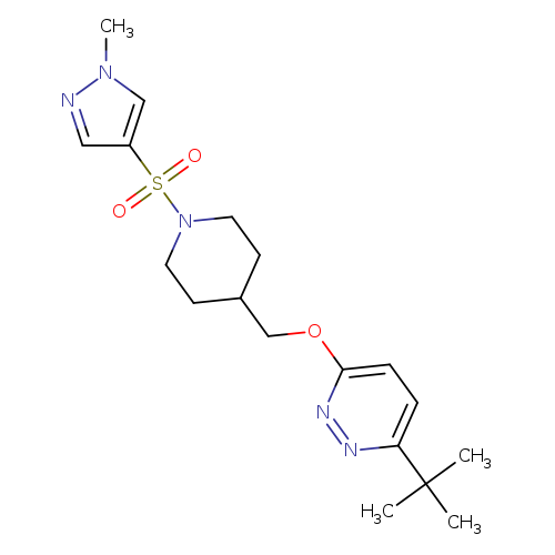 3-tert-butyl-6-({1-[(1-methyl-1H-pyrazol-4-yl)sulfonyl]piperidin-4-yl}methoxy)pyridazine