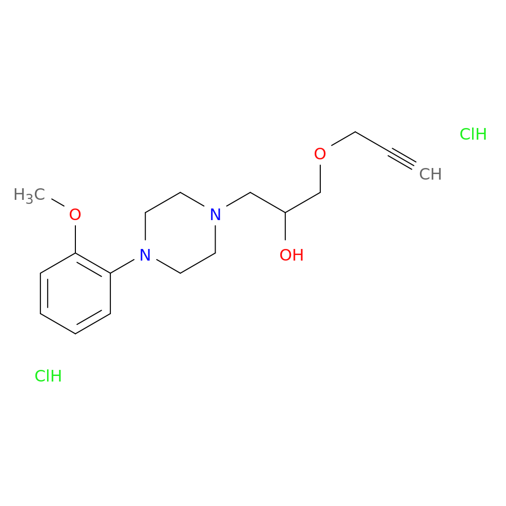 1-[4-(2-methoxyphenyl)piperazin-1-yl]-3-(prop-2-yn-1-yloxy)propan-2-ol dihydrochloride