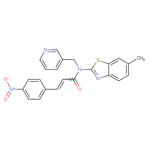 (2Z)-N-(6-methyl-1,3-benzothiazol-2-yl)-3-(4-nitrophenyl)-N-[(pyridin-3-yl)methyl]prop-2-enamide