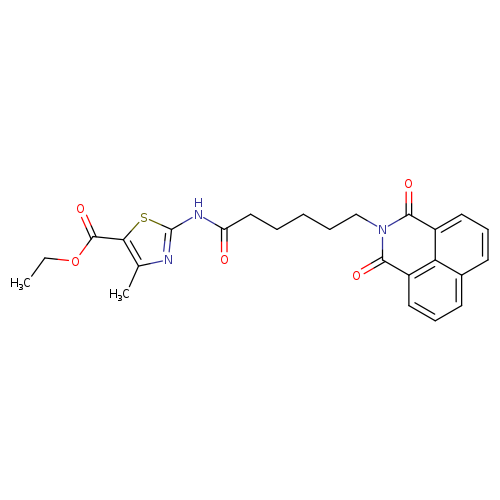 ethyl 2-(6-{2,4-dioxo-3-azatricyclo[7.3.1.0^{5,13}]trideca-1(12),5,7,9(13),10-pentaen-3-yl}hexanamido)-4-methyl-1,3-thiazole-5-carboxylate
