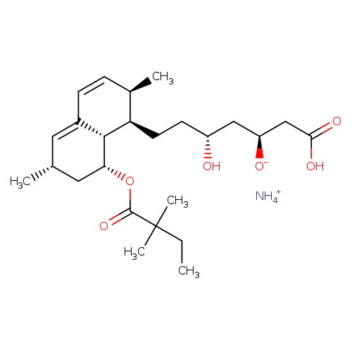 1-Naphthaleneheptanoic acid, 8-(2,2-dimethyl-1-oxobutoxy)-1,2,6,7,8,8a-hexahydro-β,δ-dihydroxy-2,6-dimethyl-, ammonium salt (1:1), (βR,δR,1S,2S,6R,8S,8aR)-