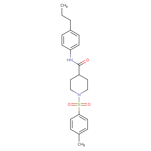 1-(4-methylbenzenesulfonyl)-N-(4-propylphenyl)piperidine-4-carboxamide