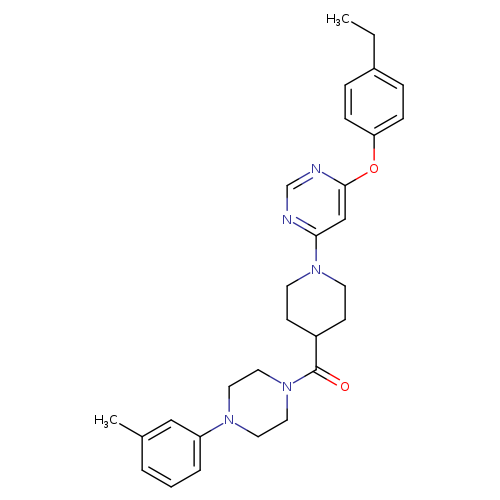 4-(4-ethylphenoxy)-6-{4-[4-(3-methylphenyl)piperazine-1-carbonyl]piperidin-1-yl}pyrimidine