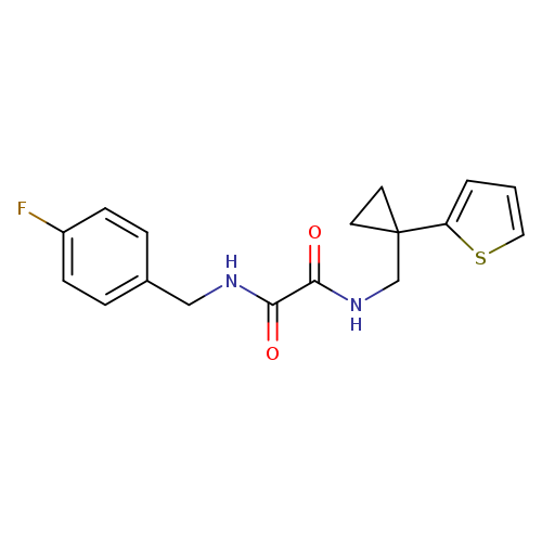 N'-[(4-fluorophenyl)methyl]-N-{[1-(thiophen-2-yl)cyclopropyl]methyl}ethanediamide