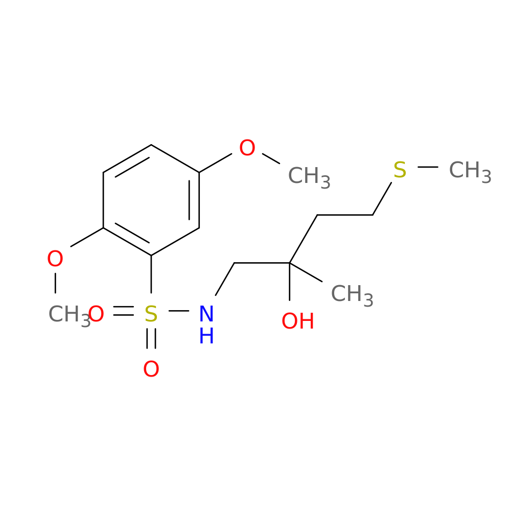2-[(2,5-dimethoxybenzenesulfonamido)methyl]-4-(methylsulfanyl)butan-2-ol