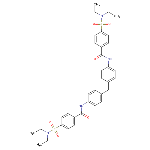 4-(diethylsulfamoyl)-N-[4-({4-[4-(diethylsulfamoyl)benzamido]phenyl}methyl)phenyl]benzamide