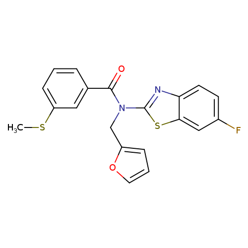 N-(6-fluoro-1,3-benzothiazol-2-yl)-N-[(furan-2-yl)methyl]-3-(methylsulfanyl)benzamide