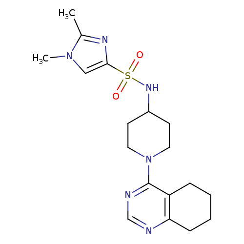 1,2-dimethyl-N-[1-(5,6,7,8-tetrahydroquinazolin-4-yl)piperidin-4-yl]-1H-imidazole-4-sulfonamide