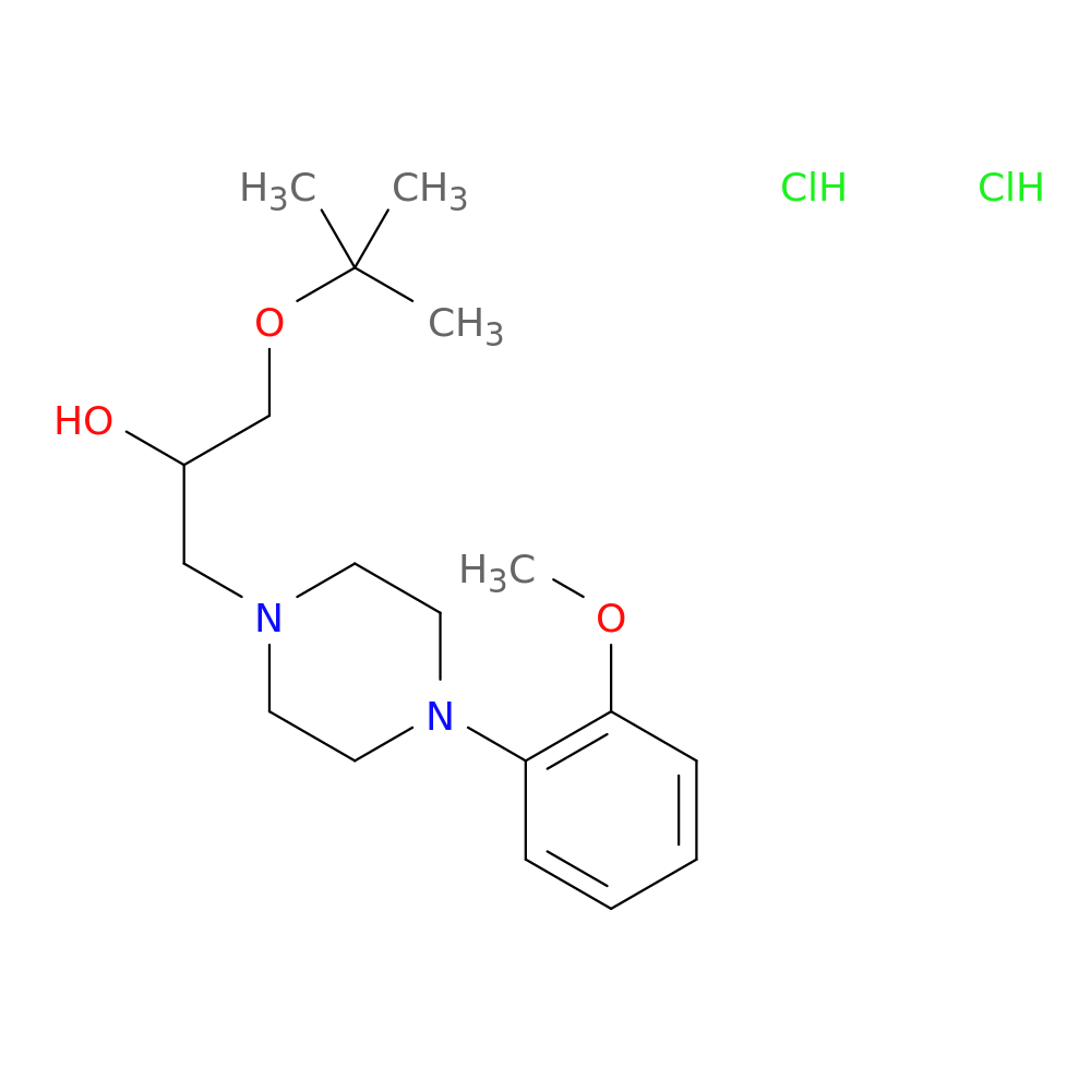 1-(tert-butoxy)-3-[4-(2-methoxyphenyl)piperazin-1-yl]propan-2-ol dihydrochloride