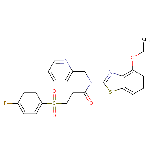 N-(4-ethoxy-1,3-benzothiazol-2-yl)-3-(4-fluorobenzenesulfonyl)-N-[(pyridin-2-yl)methyl]propanamide