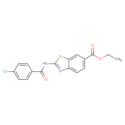 ethyl 2-(4-chlorobenzamido)-1,3-benzothiazole-6-carboxylate