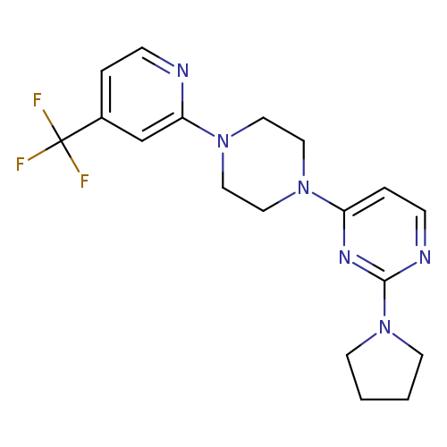 2-(pyrrolidin-1-yl)-4-{4-[4-(trifluoromethyl)pyridin-2-yl]piperazin-1-yl}pyrimidine