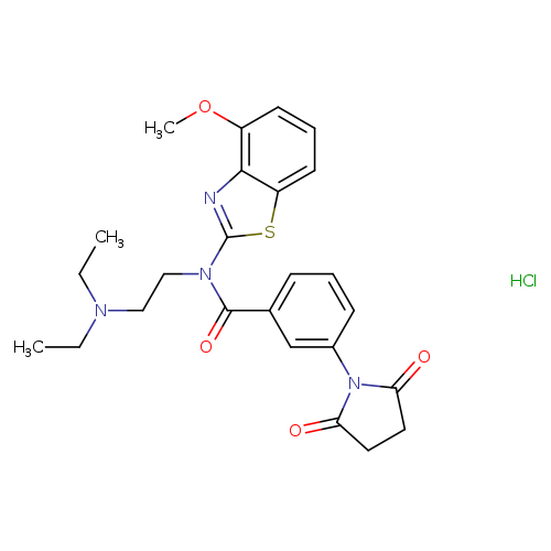 N-[2-(diethylamino)ethyl]-3-(2,5-dioxopyrrolidin-1-yl)-N-(4-methoxy-1,3-benzothiazol-2-yl)benzamide hydrochloride