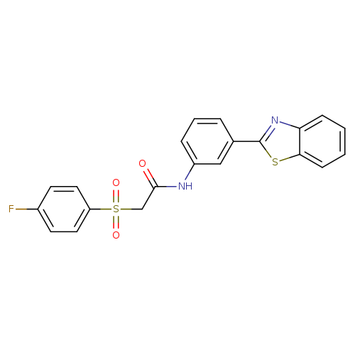 N-[3-(1,3-benzothiazol-2-yl)phenyl]-2-(4-fluorobenzenesulfonyl)acetamide