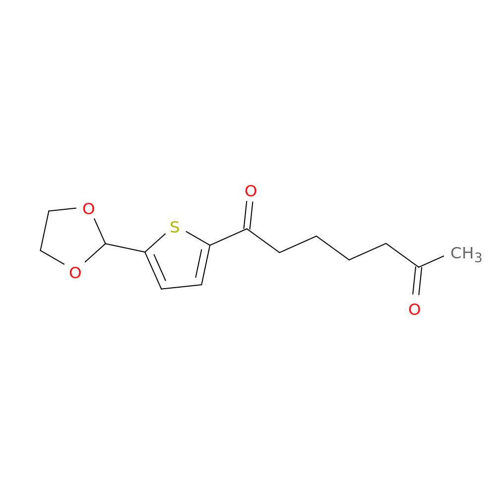 5-(1,3-Dioxolan-2-yl)-2-thienyl 5-oxohexyl ketone