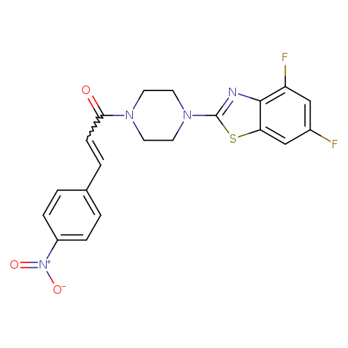 (2Z)-1-[4-(4,6-difluoro-1,3-benzothiazol-2-yl)piperazin-1-yl]-3-(4-nitrophenyl)prop-2-en-1-one