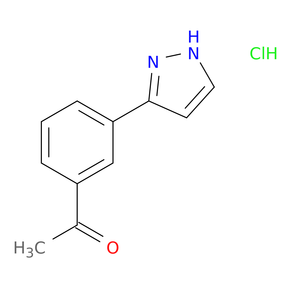 1-[3-(1H-pyrazol-3-yl)phenyl]ethan-1-one hydrochloride