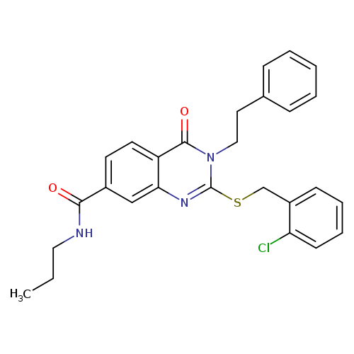 2-{[(2-chlorophenyl)methyl]sulfanyl}-4-oxo-3-(2-phenylethyl)-N-propyl-3,4-dihydroquinazoline-7-carboxamide