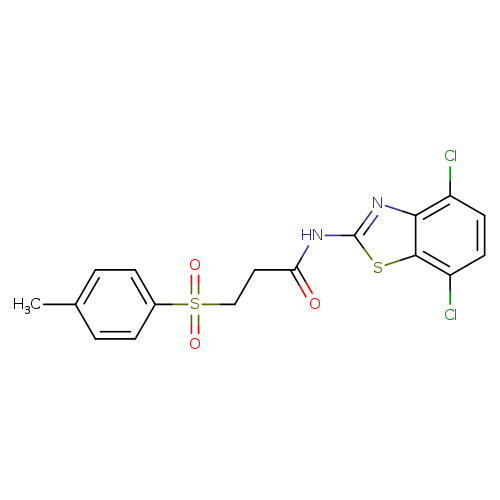 N-(4,7-dichloro-1,3-benzothiazol-2-yl)-3-(4-methylbenzenesulfonyl)propanamide