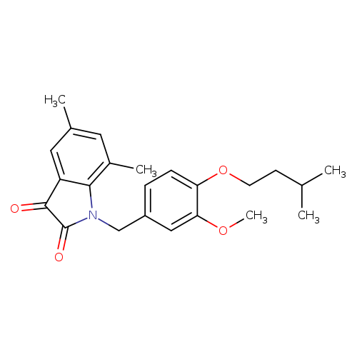 1-{[3-methoxy-4-(3-methylbutoxy)phenyl]methyl}-5,7-dimethyl-2,3-dihydro-1H-indole-2,3-dione