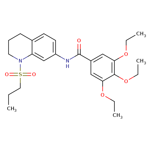 3,4,5-triethoxy-N-[1-(propane-1-sulfonyl)-1,2,3,4-tetrahydroquinolin-7-yl]benzamide