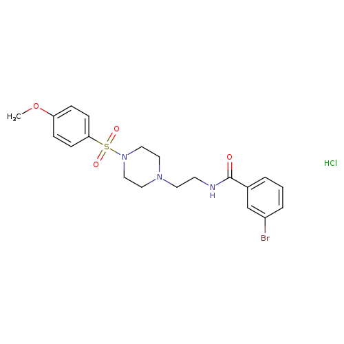 3-bromo-N-{2-[4-(4-methoxybenzenesulfonyl)piperazin-1-yl]ethyl}benzamide hydrochloride