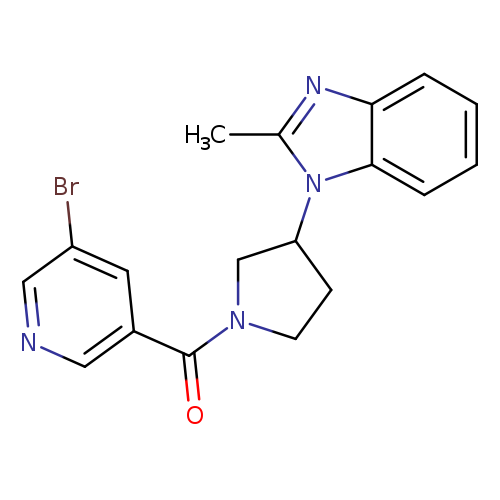 1-[1-(5-bromopyridine-3-carbonyl)pyrrolidin-3-yl]-2-methyl-1H-1,3-benzodiazole