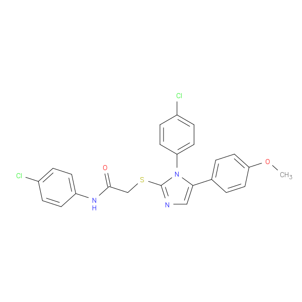 N-(4-chlorophenyl)-2-{[1-(4-chlorophenyl)-5-(4-methoxyphenyl)-1H-imidazol-2-yl]sulfanyl}acetamide