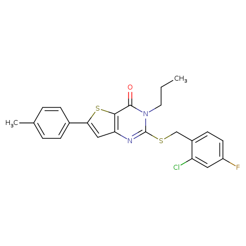 2-{[(2-chloro-4-fluorophenyl)methyl]sulfanyl}-6-(4-methylphenyl)-3-propyl-3H,4H-thieno[3,2-d]pyrimidin-4-one