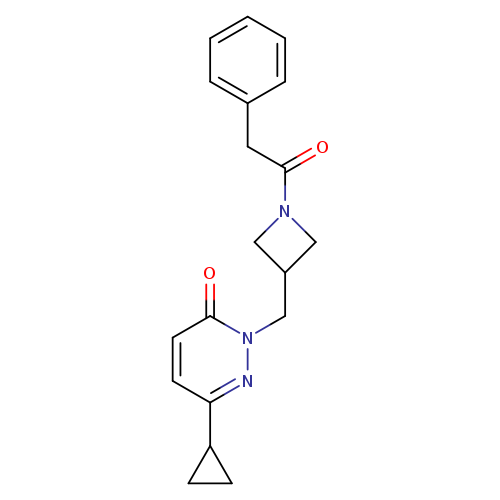 6-cyclopropyl-2-{[1-(2-phenylacetyl)azetidin-3-yl]methyl}-2,3-dihydropyridazin-3-one
