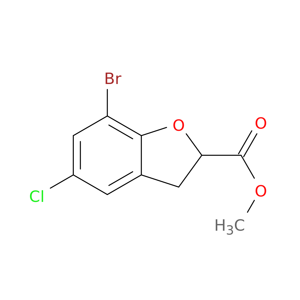 methyl 7-bromo-5-chloro-2,3-dihydro-1-benzofuran-2-carboxylate
