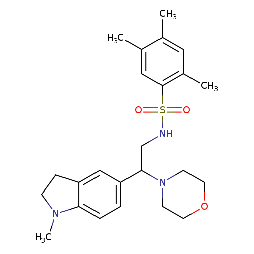 2,4,5-trimethyl-N-[2-(1-methyl-2,3-dihydro-1H-indol-5-yl)-2-(morpholin-4-yl)ethyl]benzene-1-sulfonamide