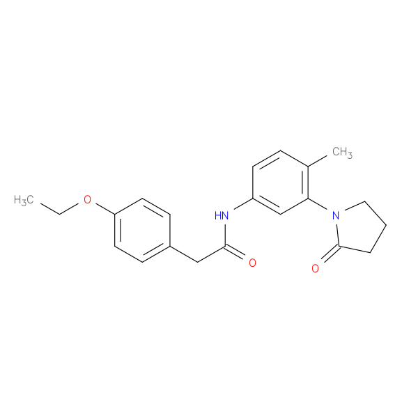 2-(4-ethoxyphenyl)-N-[4-methyl-3-(2-oxopyrrolidin-1-yl)phenyl]acetamide
