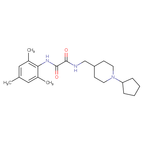 N'-[(1-cyclopentylpiperidin-4-yl)methyl]-N-(2,4,6-trimethylphenyl)ethanediamide