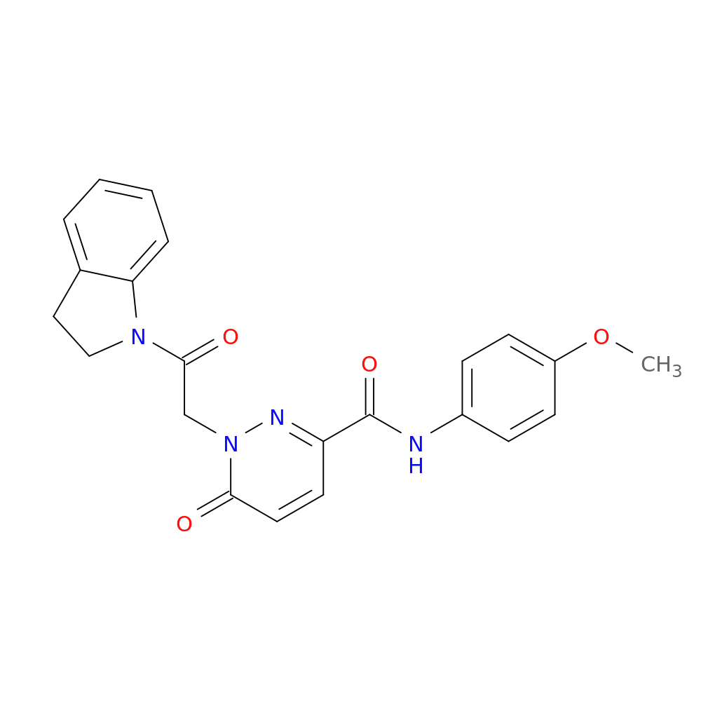 1-[2-(2,3-dihydro-1H-indol-1-yl)-2-oxoethyl]-N-(4-methoxyphenyl)-6-oxo-1,6-dihydropyridazine-3-carboxamide
