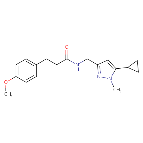 N-[(5-cyclopropyl-1-methyl-1H-pyrazol-3-yl)methyl]-3-(4-methoxyphenyl)propanamide